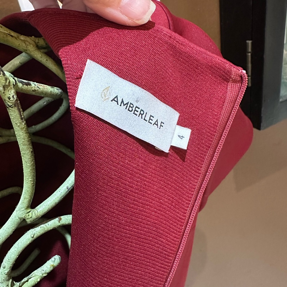 Amberleaf Raspberry-Red Midi Sheath Dress - Picture 5 of 7